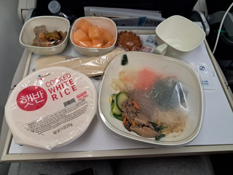 대한항공 타고 LA에서 한국 돌아가는 길 | 기내식 추천 & LAX 공항 풍경