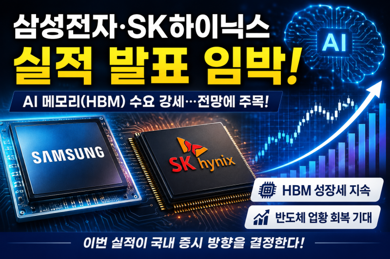 삼성전자·SK하이닉스 실적 발표 임박! AI 반도체 시대, 이번 실적이 진짜 중요한 이유
