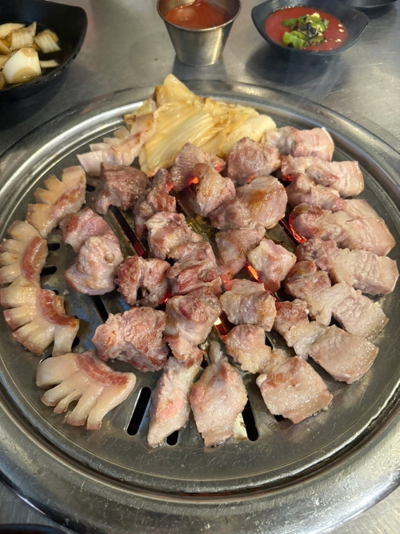 제주도 깡촌흑돼지 함덕본점 내돈내산 후기/ 제주 함덕해수욕장 흑돼지 오겹살 삼겹살 노포 ....