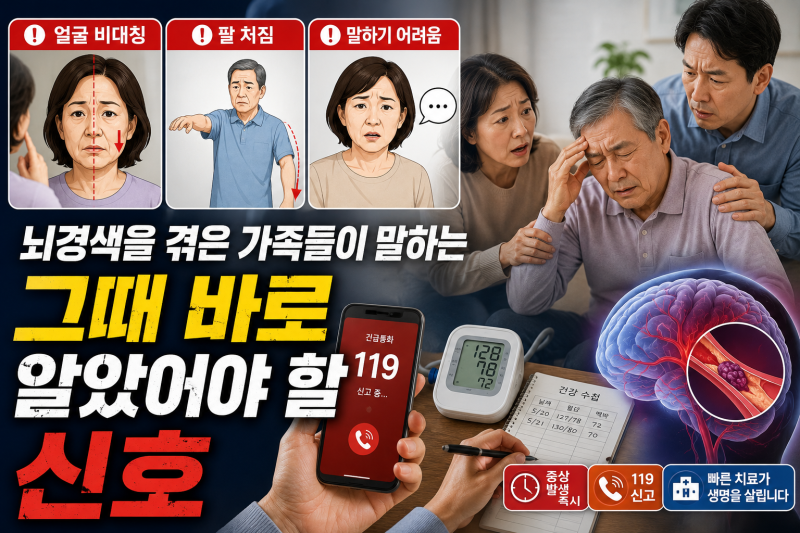 뇌경색을 겪은 가족들이 말하는 ‘그때 바로 알았어야 할 신호’