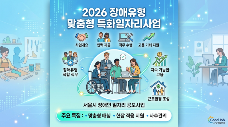 [정보공유] 2026년 장애유형 맞춤형 특화일자리사업 참여자 및 사업체 모집 안내