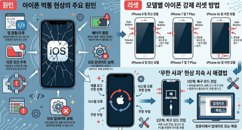 아이폰 먹통·무한부팅 발생 시 데이터 안 날리고 셀프 복구하는 법