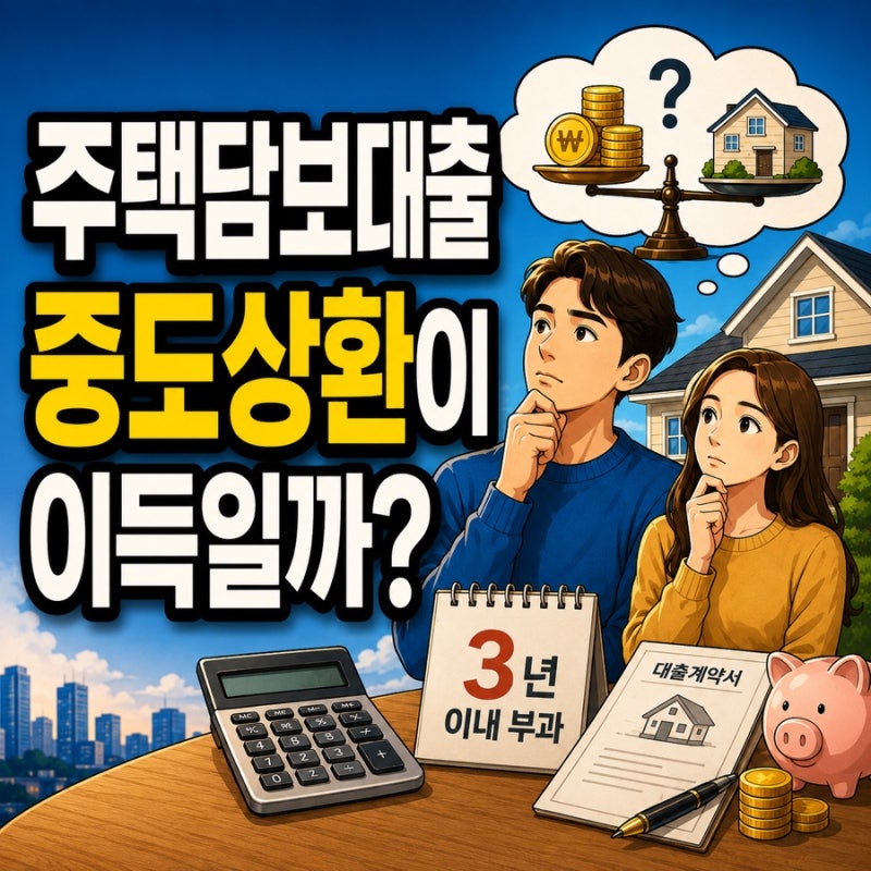 중도상환수수료 면제 기간, 주담대와 신생아 특례대출은 다릅니다