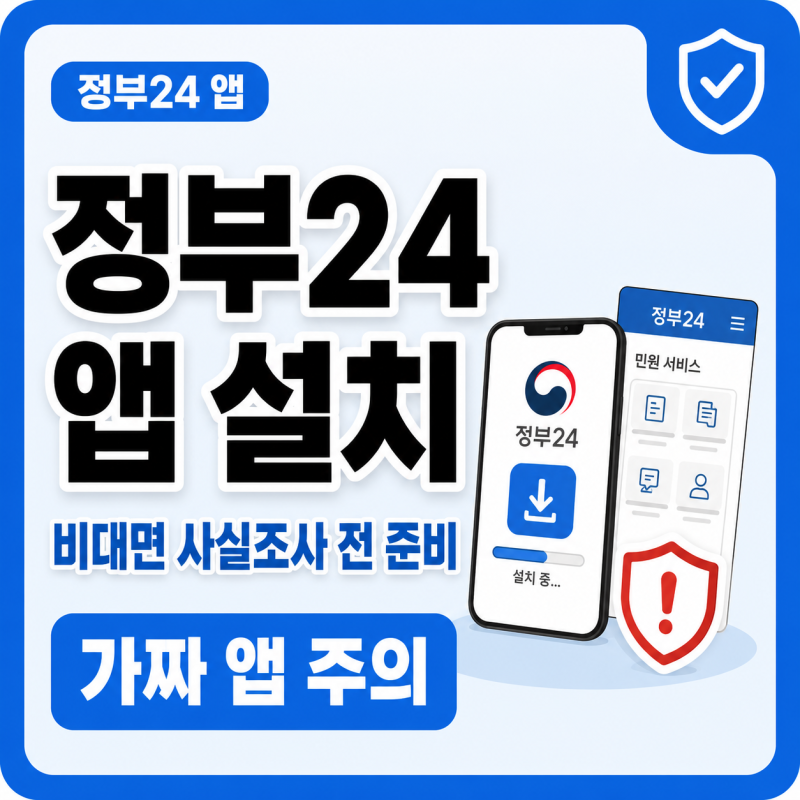 정부24 앱 설치하기 | 비대면 사실조사 전 준비 방법