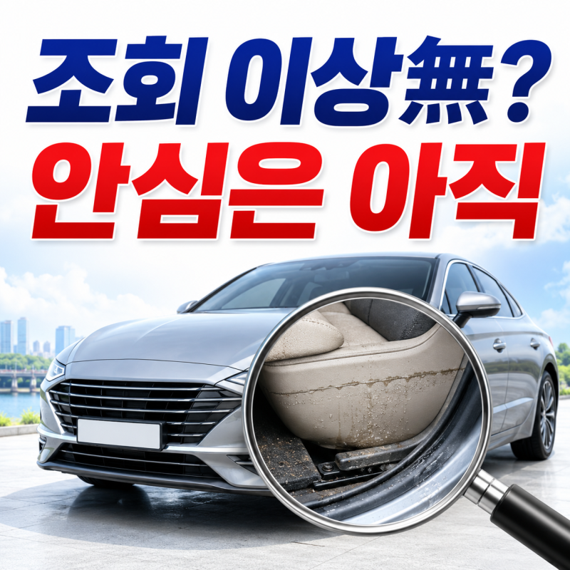 카히스토리 침수차 무료조회, 결과 없어도 안심할 수 없는 이유