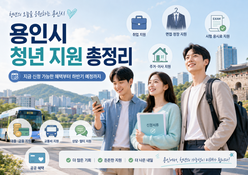 2026 용인시 청년지원금, 지금 신청할 수 있는 혜택
