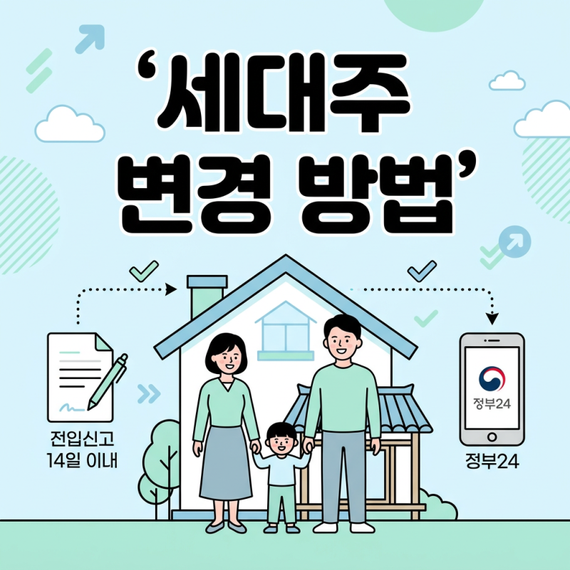 세대주 변경 방법 전입신고 절차 온라인 신청부터 필요서류까지