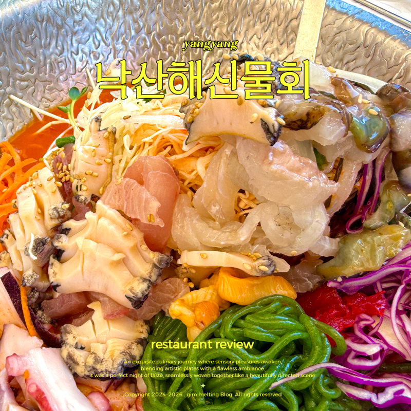 양양 횟집 추천 물회 맛집 낙산해신물회 낙산해수욕장 아침식사