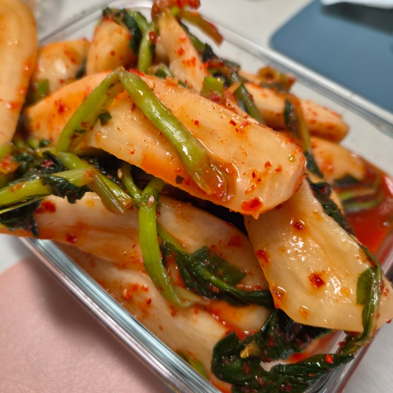 [광주 말바우시장 맛집] 조인성도 울고 갈 아삭함! 선김치에서 사 온 총각김치, 콩나물무침, ....
