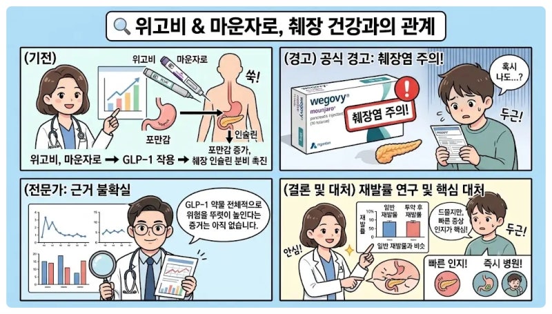 위고비 마운자로 췌장 부작용, 단순 메스꺼움과 다른 점