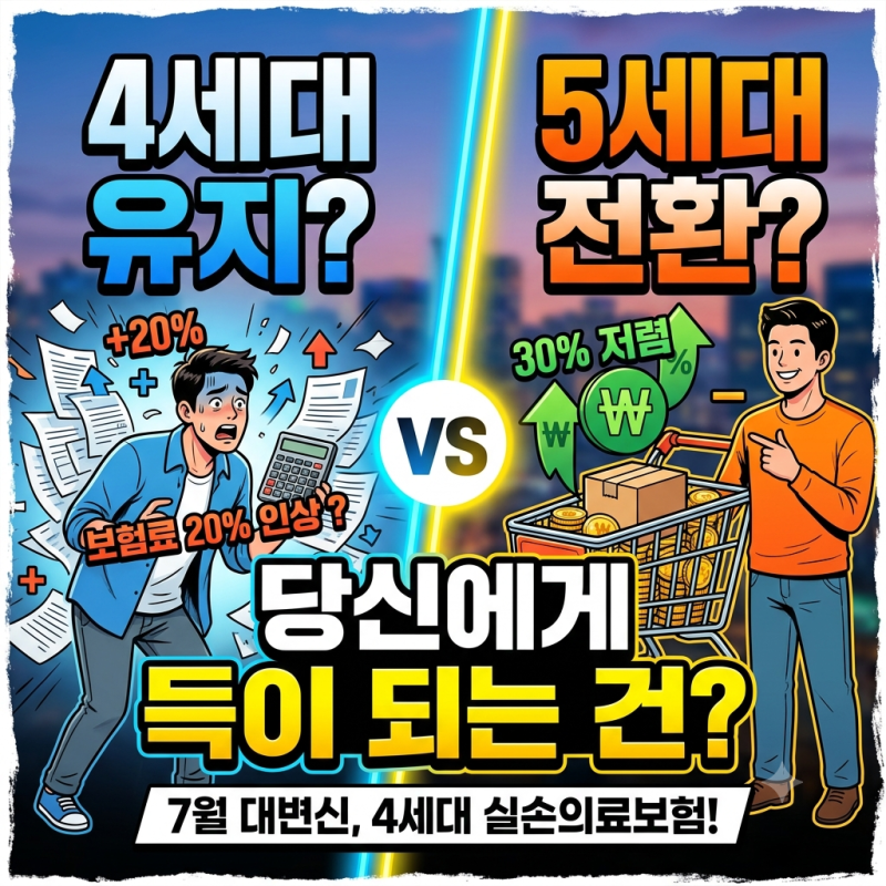 4세대 실손보험 7월 재가입, 5세대 전환 손득 총정리