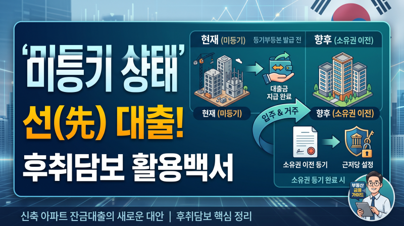후취 담보 조건이란, 힐스테이트 메디알레 잔금대출로 예시 설명