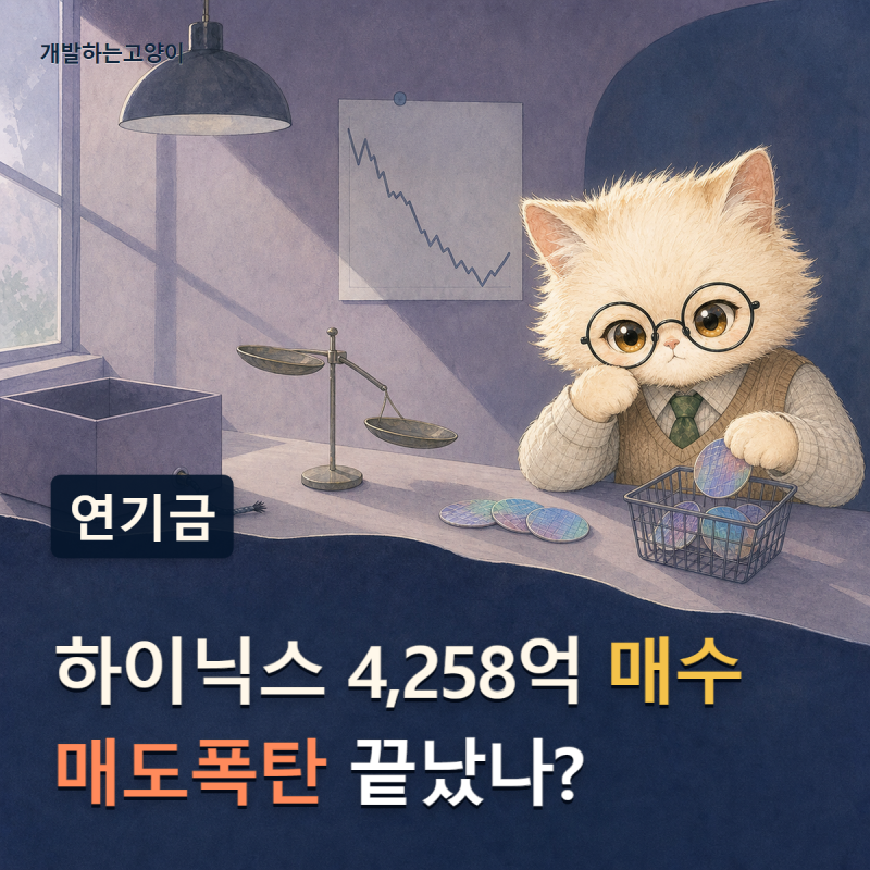국민연금 리밸런싱, 연기금이 SK하이닉스 4,258억 샀다는데…매도폭탄 끝났나