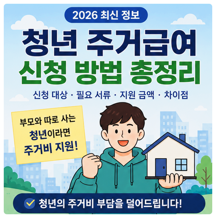 청년 주거급여 신청 방법, 지역별 지원 금액, 자격 조건 알아보기