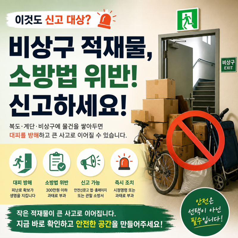 비상구 적재물 소방법 신고 전에 확인할 기준