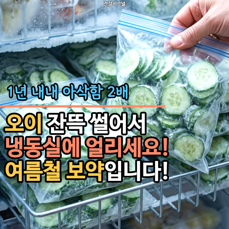 여름에는 오이를 냉동실에 얼려두고 드세요! 여름철 보약 되는 꿀팁