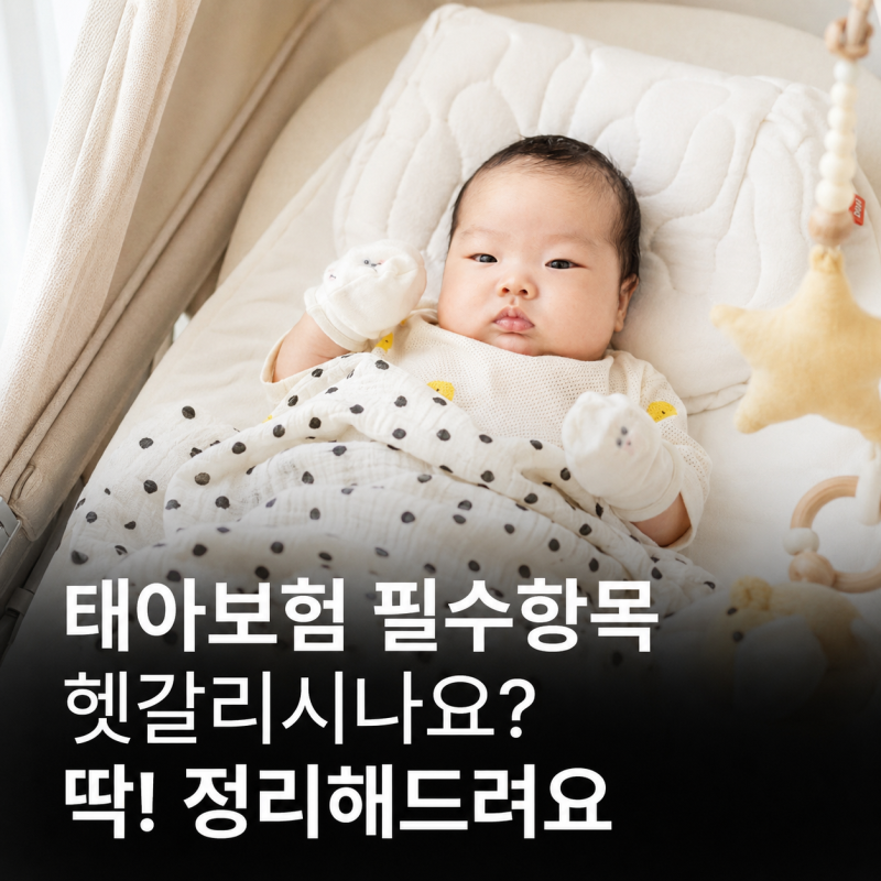 태아보험 필수항목 헷갈리시나요? 딱! 정리해드려요