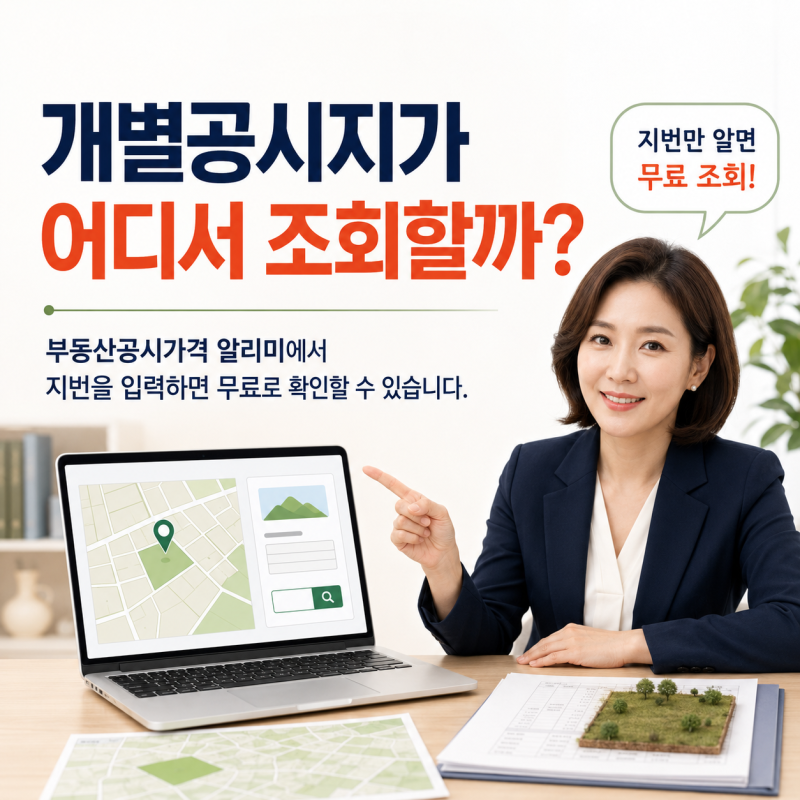 개별공시지가 조회 방법｜부동산공시가격 알리미에서 토지 가격 확인·계산하는 법