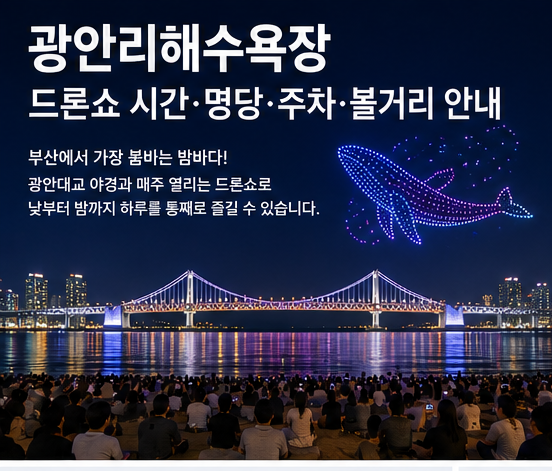 광안리해수욕장 드론쇼 시간과 명당, 주차 볼거리 안내