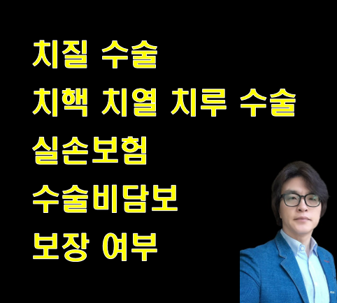치질 치핵 치열 치루 수술 시 실손보험 수술비담보 보장여부