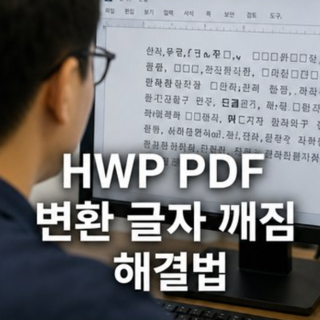 HWP PDF 변환 글자 깨짐 ! 한글 파일 PDF 저장 시 폰트 깨짐 방지법