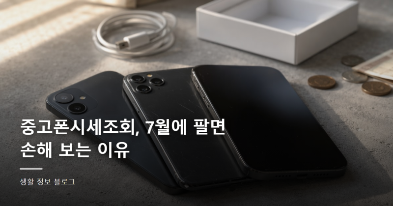 중고폰시세조회, 7월에 팔면 손해 보는 이유