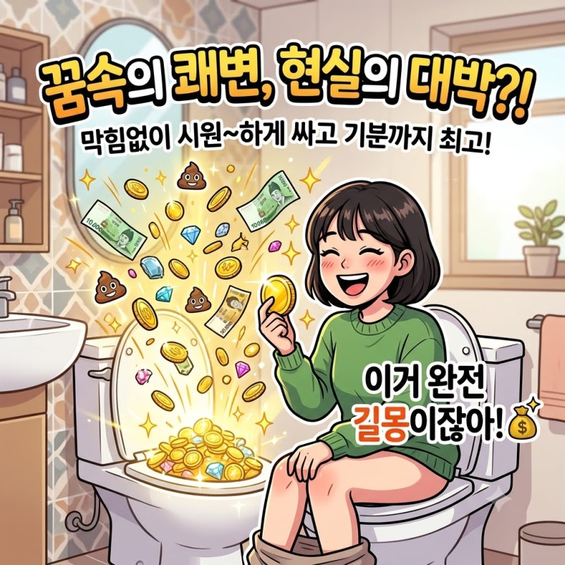 변기에서 똥 싸는 꿈 해몽, 대표적인 길몽일까?