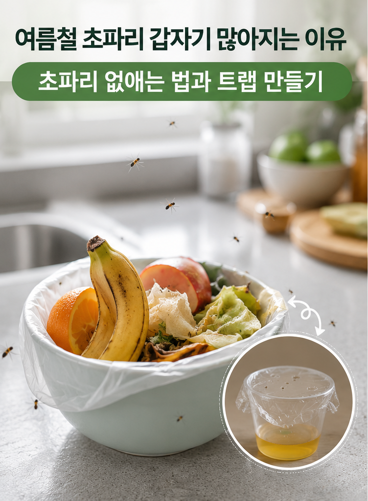 여름철 초파리 갑자기 많아지는 이유｜초파리 없애는 법과 집에서 만드는 초파리 트랩