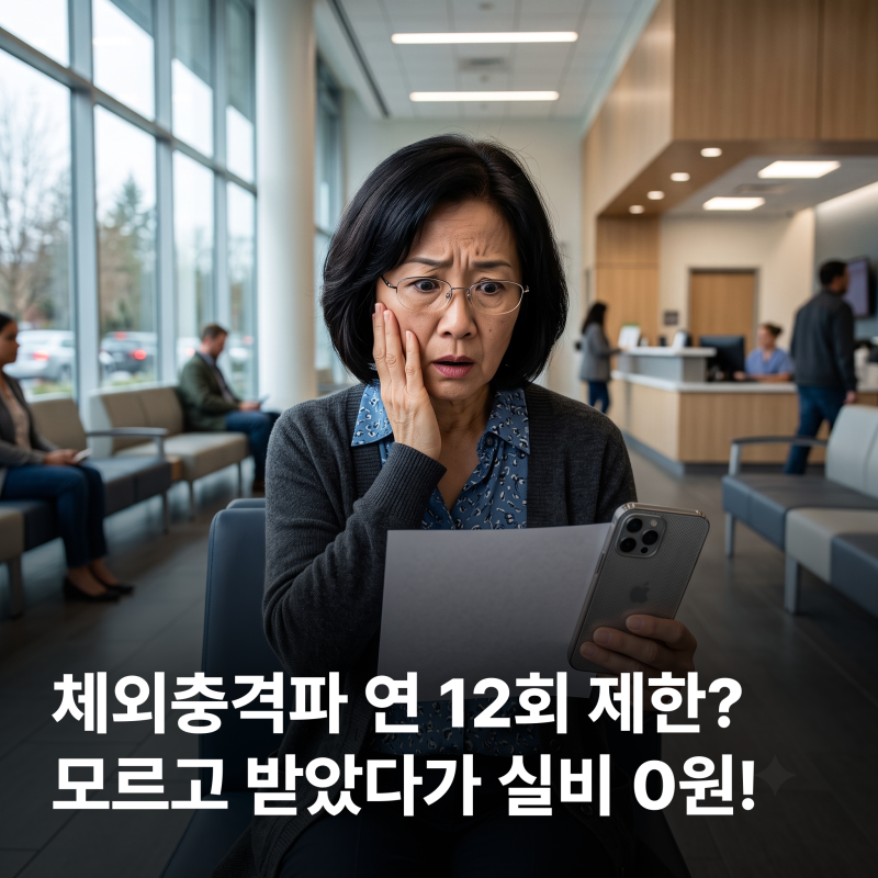 체외충격파 연 12회 제한 충격! 1~4세대 실비 차이와 청구 서류