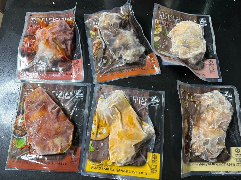 [다이어트 아이템] 다이어트 식단 끝판왕? 꼬기다 순살 닭다리살 6종 혼합 12팩 솔직 후기! 맛....