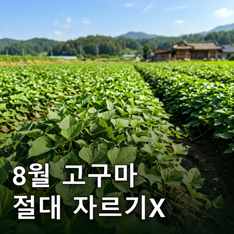 8월 고구마 줄기 자르면 폭망하는 이유, 텃밭 최대 오해