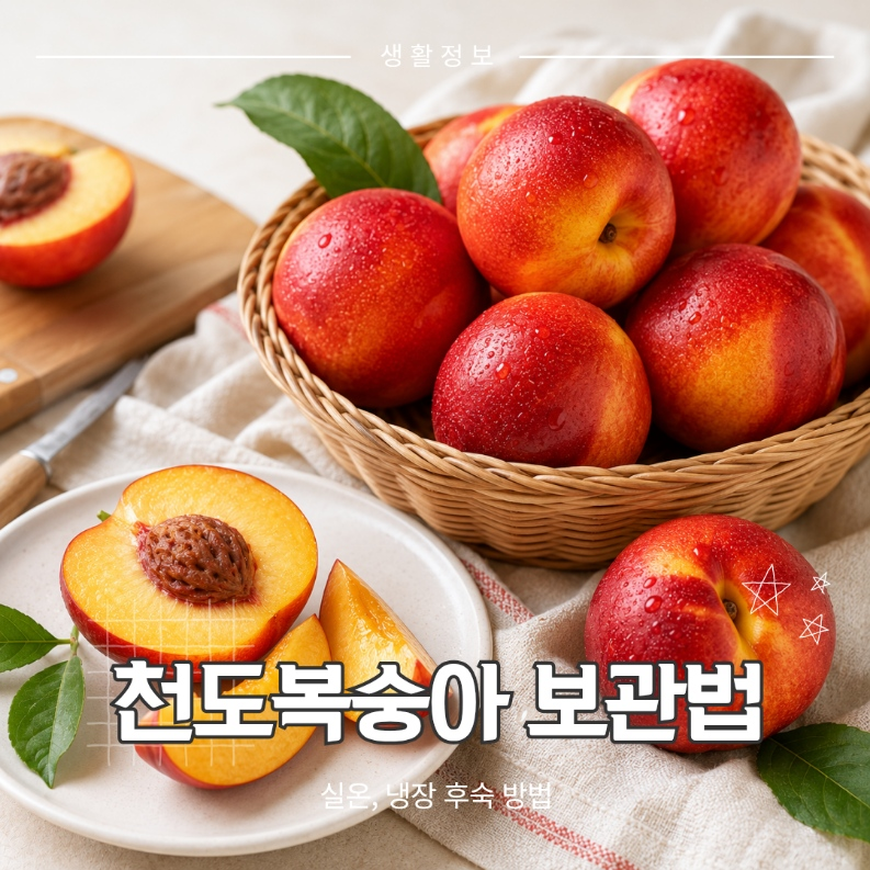 천도복숭아 보관법｜실온·냉장 보관과 후숙 방법까지