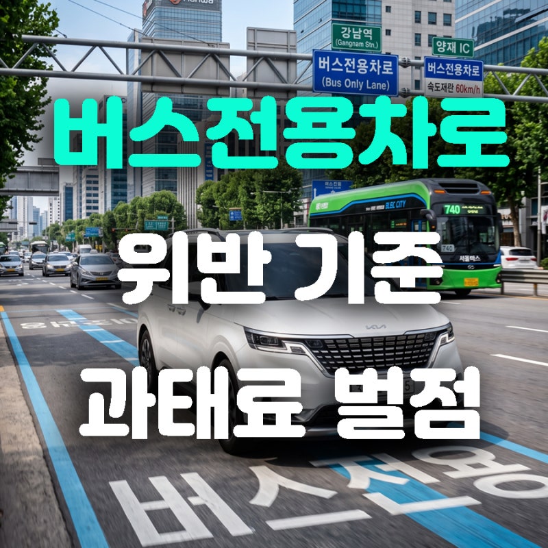 버스전용차로 위반 기준 과태료 벌점은?