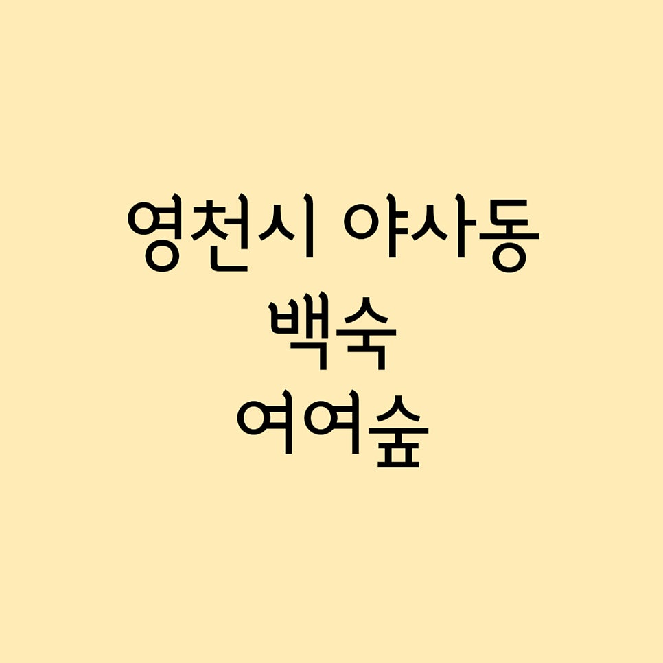 여여숲 사진 1