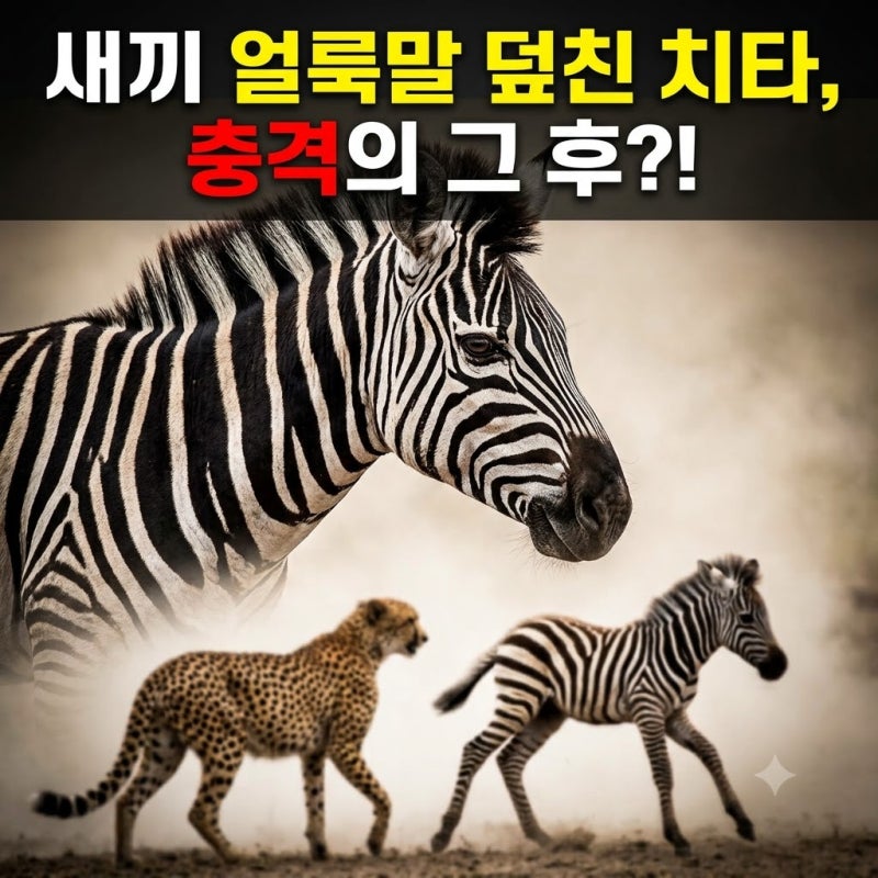 새끼 얼룩말을 덮친 치타, 생각처럼 끝나지 않았습니다.