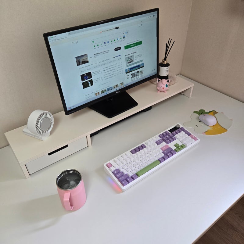 [데스커] 컴퓨터 책상 2.0 1400x800mm 화이트 리뷰!