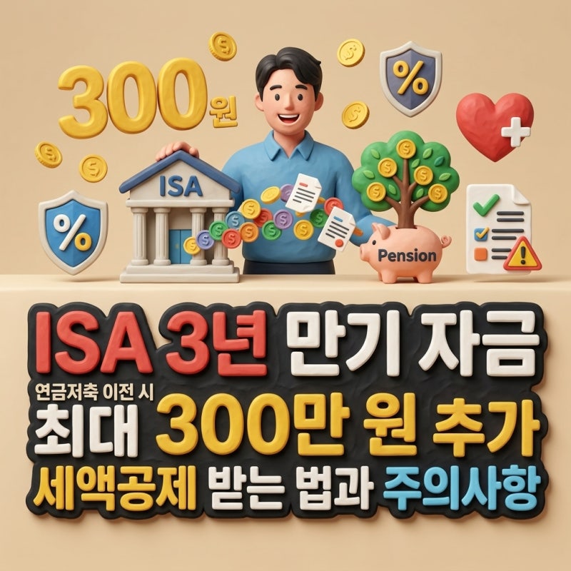ISA 3년 만기 다가온다면 주목! 연말정산 환급금 팍팍 늘리는 연금 이전 가이드