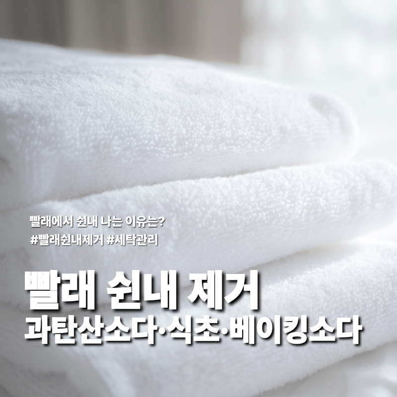 빨래 쉰내 제거, 과탄산소다·식초·베이킹소다 뭐가 가장 효과적일까?