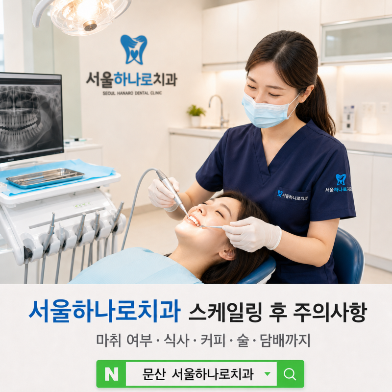 [문산치과 스케일링] 스케일링 후 식사·커피·술·담배, 언제부터 가능할까요? 주의사항 한눈....