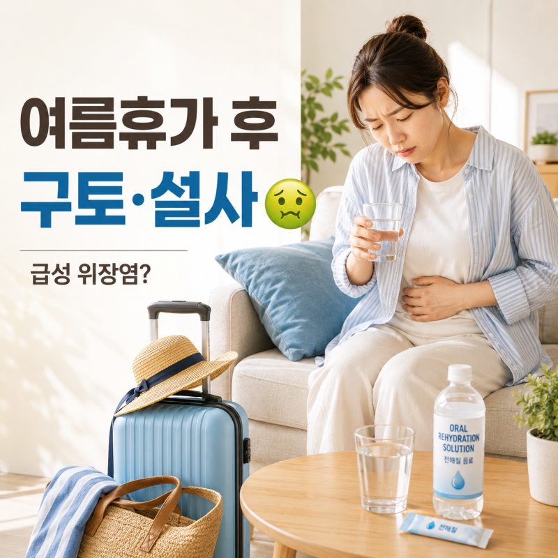 [여름휴가 후 구토·설사]식중독일까? 급성 위장염 증상·탈수 대처법