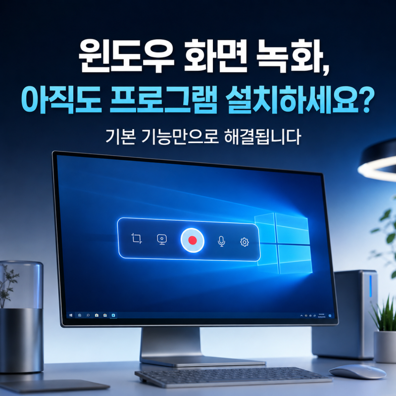 윈도우 화면 녹화, 아직도 프로그램 설치하세요? 기본 기능만으로 해결됩니다