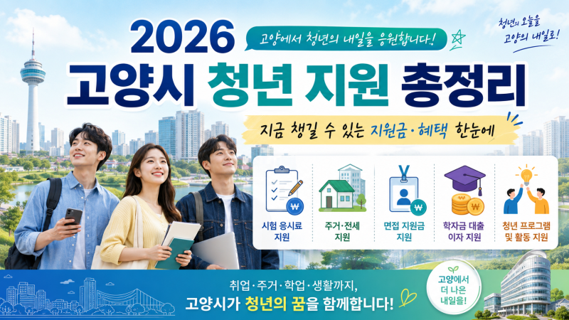 2026 고양시 청년지원금, 지금 신청할 수 있는 혜택은 무엇인가요?