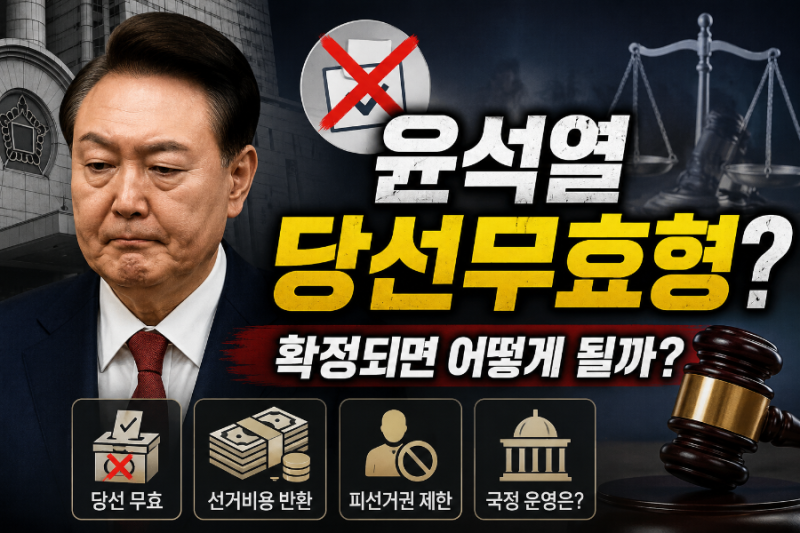 ⚖️ 윤석열 전 대통령 당선무효형이란? 어떤 의미일까?