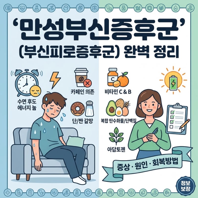 나혼자산다 던 '만성부신증후군' 증상 및 원인, 혹시 나도 부신피로? 자가진단 방법