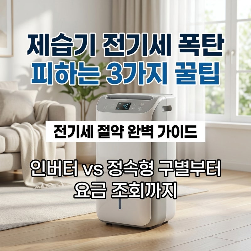 직접 해본 제습기 전기세 절약 팁, 요금 조회 및 확인 방법 (결론은 인버터?)