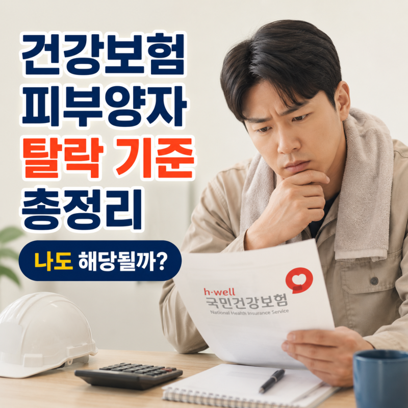 일용직 건강보험료, 연 2000만원 넘으면 나도 해당될까? 피부양자 탈락 기준 총정리