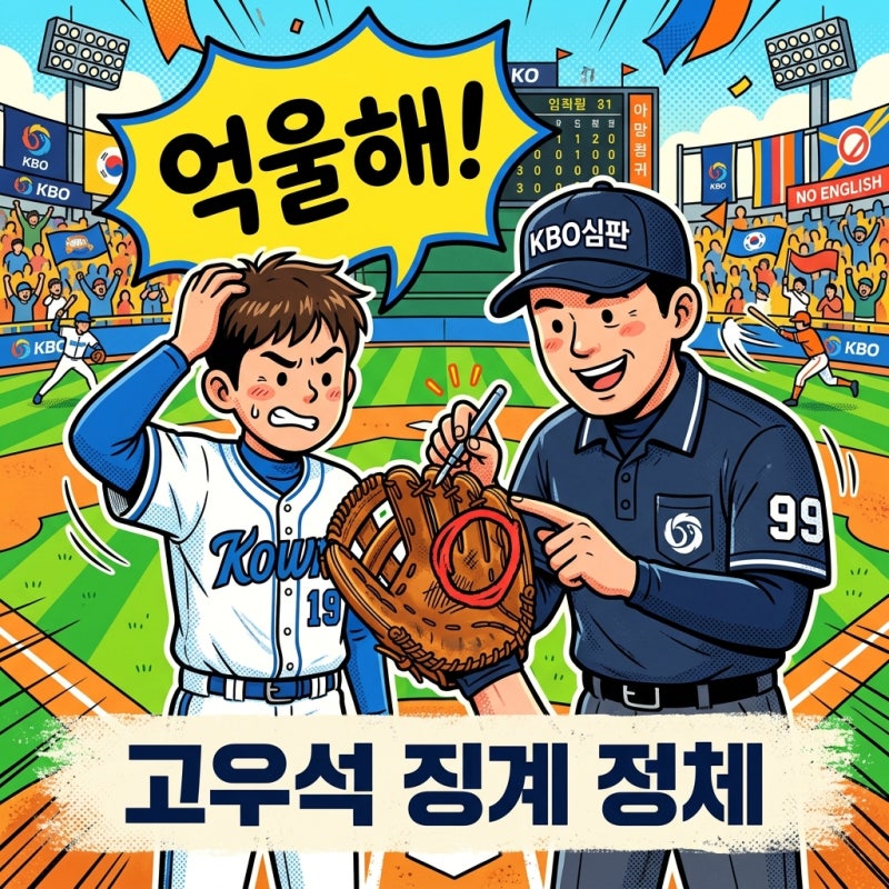 "손톱으로 긁어도 안 되는데.." 고우석 10경기 정지 부른 이물질 정체