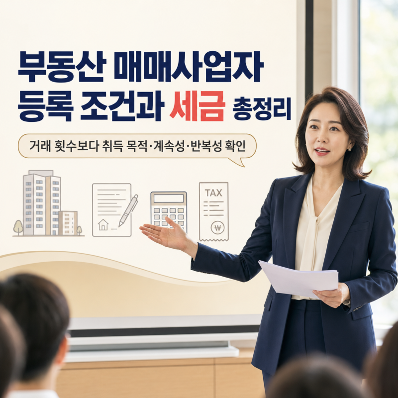 부동산 매매사업자 등록 조건과 반드시 확인할 세금 총정리