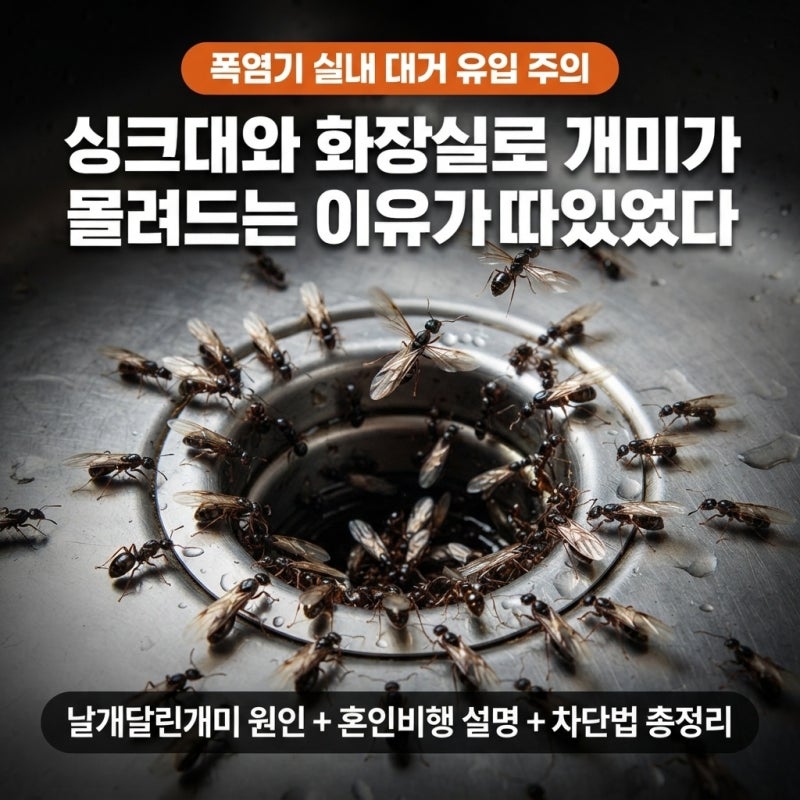 폭염기에 싱크대와 화장실로 개미가 몰려드는 이유가 따로 있었다