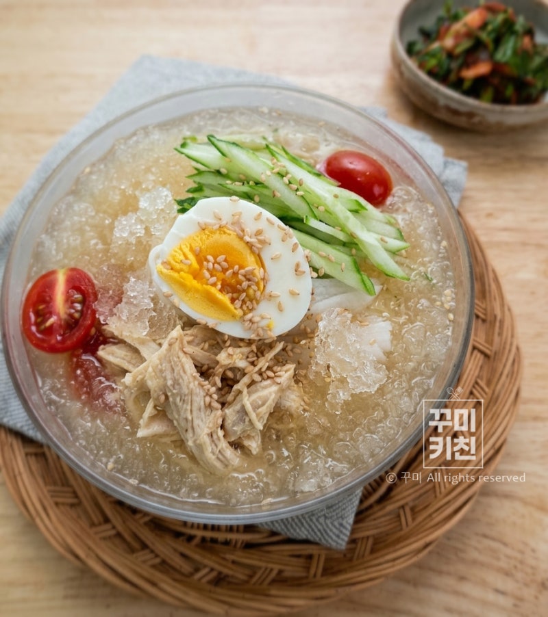 초계국수 레시피 육수 황금비율 닭가슴살 요리 만들기